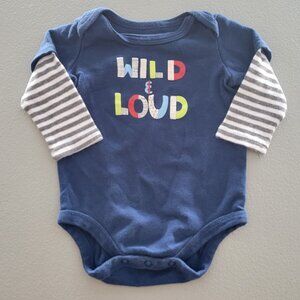 Small Wonders "Wild & Loud" Long Sleeve Onesie